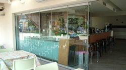 all glass doors for bars